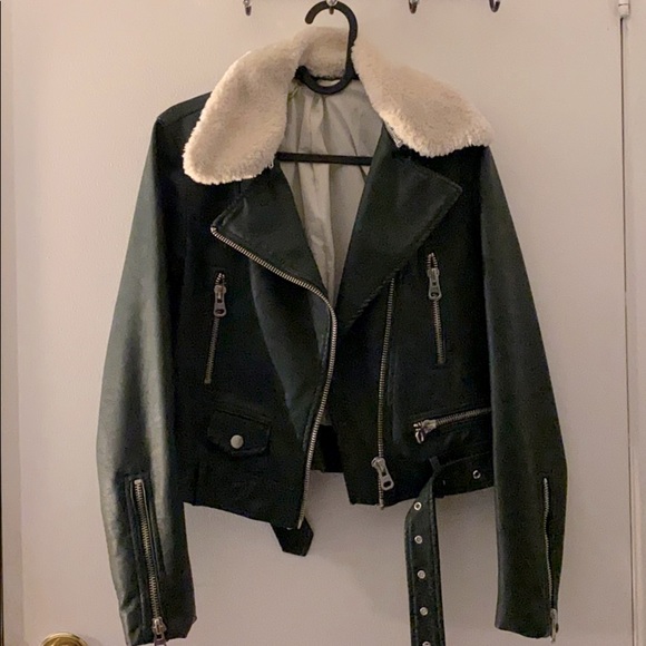 Zara Jackets & Blazers - Zara size small faux leather motto jacket